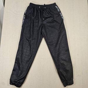 Blood Brother Black Jacquard Logo Joggers with Branded Drawcord